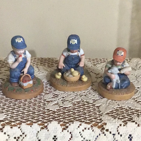 Set of 3 1983 Little Slugger Figurines - Picture 1 of 2